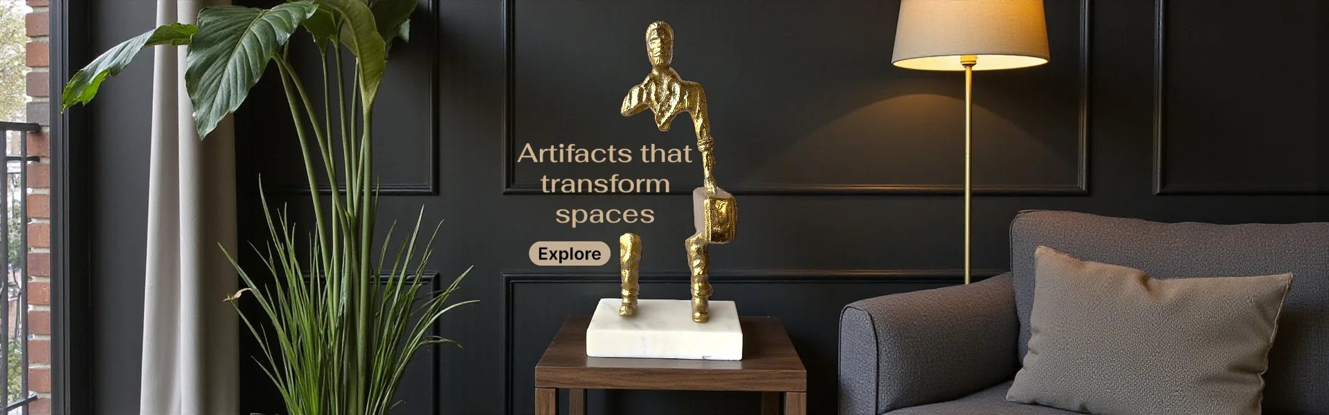 Man Sculpture Banner
