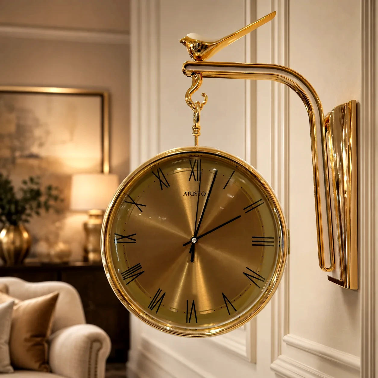 Double Sided Station Clock